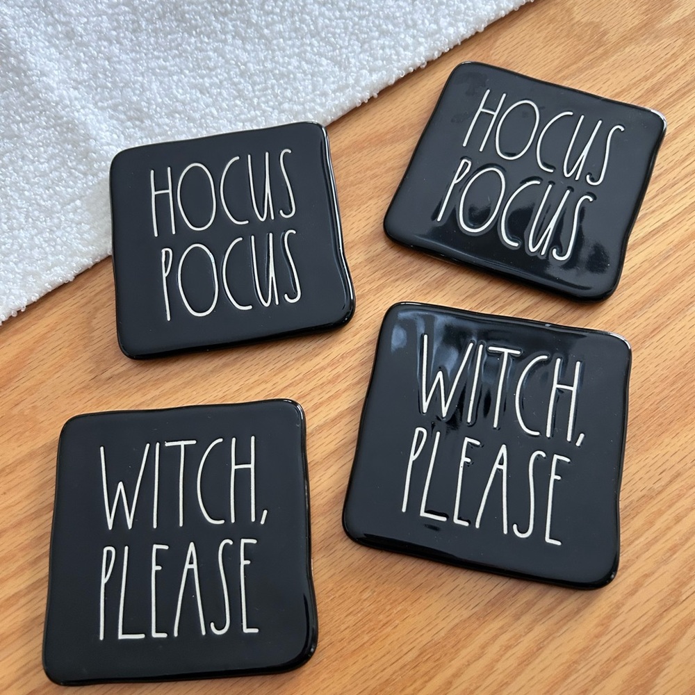 Black Hocus Pocus Coasters Set